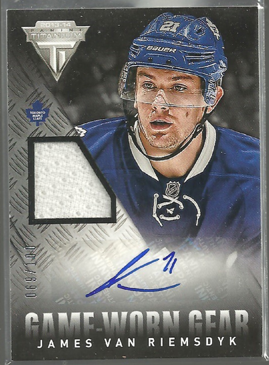 (image for) 2013-14 Panini Titanium Game Worn Gear Autographs #GAJVR James van Riemsdyk 69/100 - Jerseys